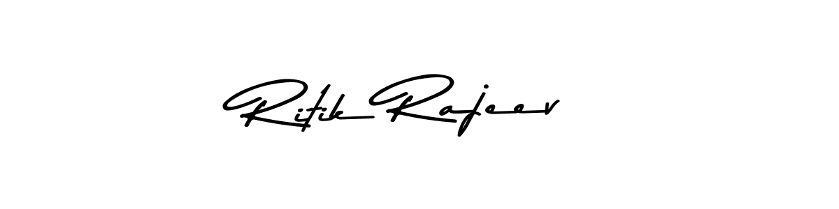 Create a beautiful signature design for name Ritik Rajeev. With this signature (Asem Kandis PERSONAL USE) fonts, you can make a handwritten signature for free. Ritik Rajeev signature style 9 images and pictures png