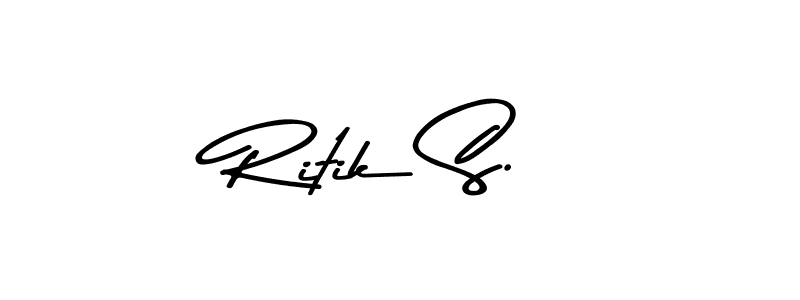 Create a beautiful signature design for name Ritik S.. With this signature (Asem Kandis PERSONAL USE) fonts, you can make a handwritten signature for free. Ritik S. signature style 9 images and pictures png