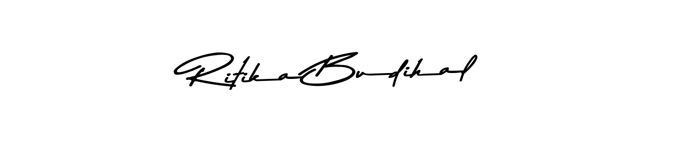 Use a signature maker to create a handwritten signature online. With this signature software, you can design (Asem Kandis PERSONAL USE) your own signature for name Ritika Budihal. Ritika Budihal signature style 9 images and pictures png