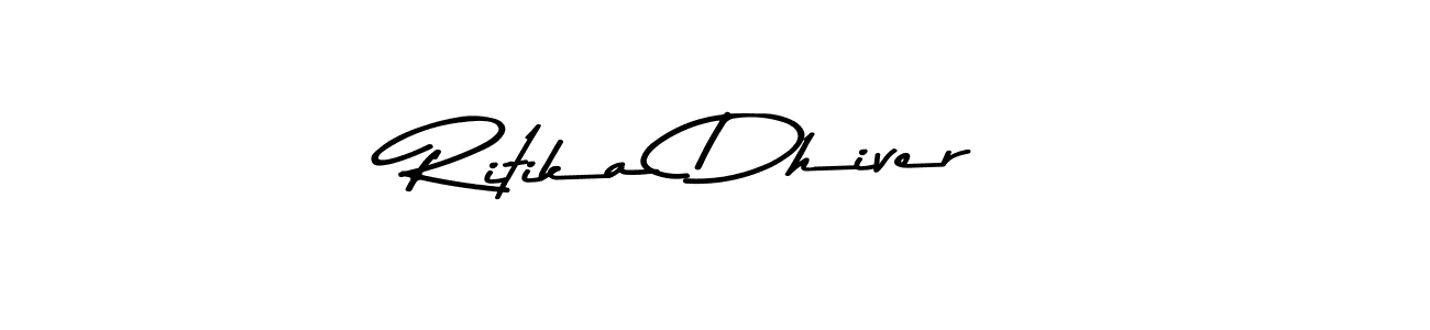 The best way (Asem Kandis PERSONAL USE) to make a short signature is to pick only two or three words in your name. The name Ritika Dhiver include a total of six letters. For converting this name. Ritika Dhiver signature style 9 images and pictures png