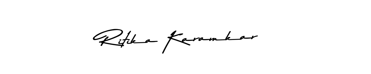 Also You can easily find your signature by using the search form. We will create Ritika Karamkar name handwritten signature images for you free of cost using Asem Kandis PERSONAL USE sign style. Ritika Karamkar signature style 9 images and pictures png