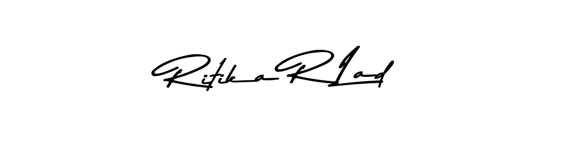 Use a signature maker to create a handwritten signature online. With this signature software, you can design (Asem Kandis PERSONAL USE) your own signature for name Ritika R Lad. Ritika R Lad signature style 9 images and pictures png