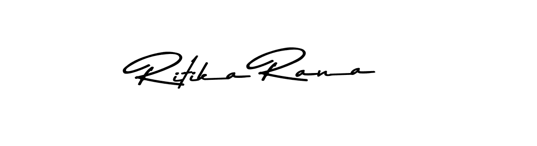 Design your own signature with our free online signature maker. With this signature software, you can create a handwritten (Asem Kandis PERSONAL USE) signature for name Ritika Rana. Ritika Rana signature style 9 images and pictures png
