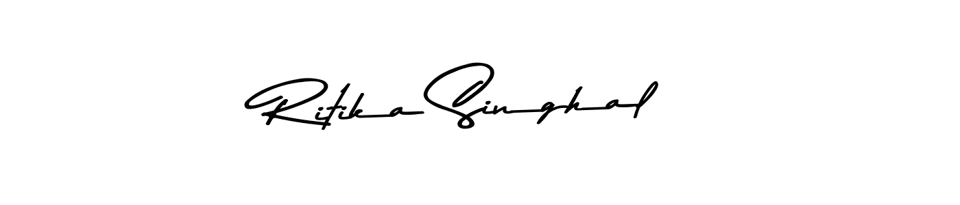 Design your own signature with our free online signature maker. With this signature software, you can create a handwritten (Asem Kandis PERSONAL USE) signature for name Ritika Singhal. Ritika Singhal signature style 9 images and pictures png