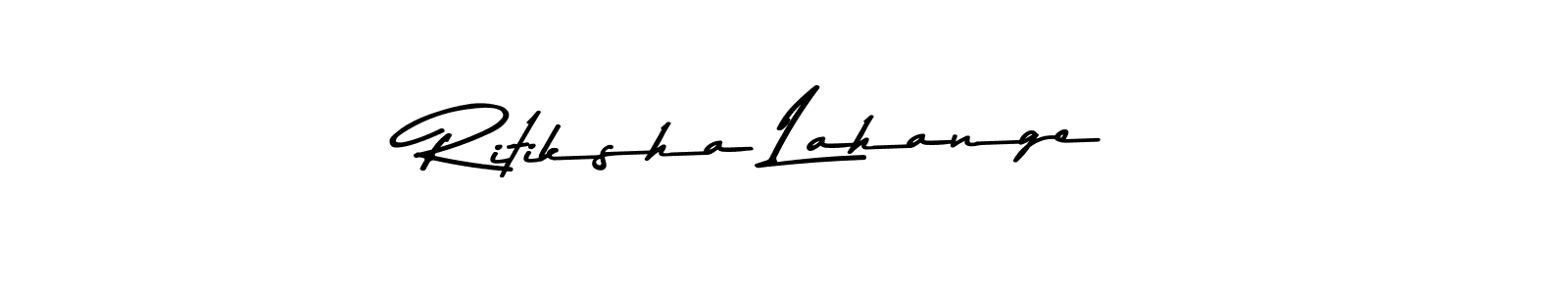Create a beautiful signature design for name Ritiksha Lahange. With this signature (Asem Kandis PERSONAL USE) fonts, you can make a handwritten signature for free. Ritiksha Lahange signature style 9 images and pictures png