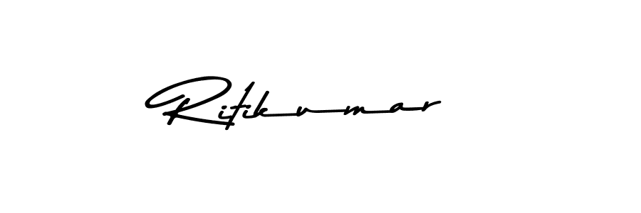 Create a beautiful signature design for name Ritikumar. With this signature (Asem Kandis PERSONAL USE) fonts, you can make a handwritten signature for free. Ritikumar signature style 9 images and pictures png