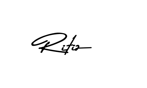 The best way (Asem Kandis PERSONAL USE) to make a short signature is to pick only two or three words in your name. The name Ritiz include a total of six letters. For converting this name. Ritiz signature style 9 images and pictures png