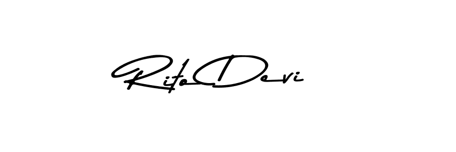 Rito Devi stylish signature style. Best Handwritten Sign (Asem Kandis PERSONAL USE) for my name. Handwritten Signature Collection Ideas for my name Rito Devi. Rito Devi signature style 9 images and pictures png