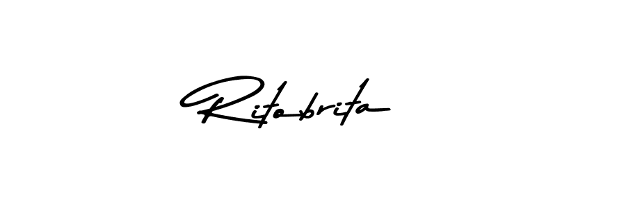 You should practise on your own different ways (Asem Kandis PERSONAL USE) to write your name (Ritobrita) in signature. don't let someone else do it for you. Ritobrita signature style 9 images and pictures png