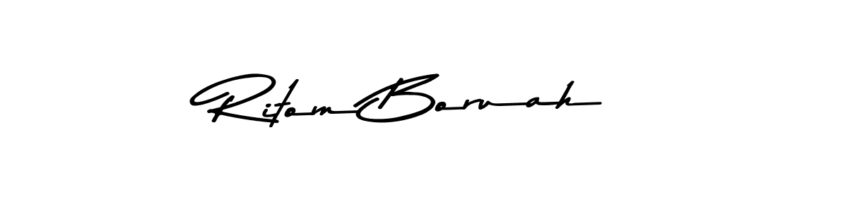 Ritom Boruah stylish signature style. Best Handwritten Sign (Asem Kandis PERSONAL USE) for my name. Handwritten Signature Collection Ideas for my name Ritom Boruah. Ritom Boruah signature style 9 images and pictures png