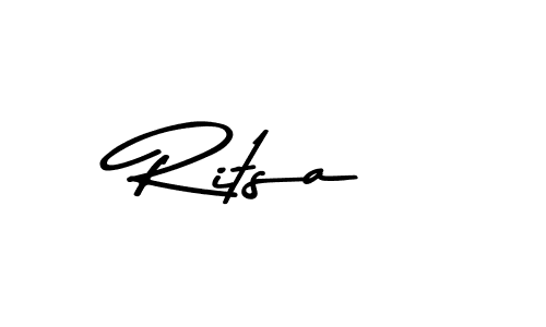 Make a beautiful signature design for name Ritsa. Use this online signature maker to create a handwritten signature for free. Ritsa signature style 9 images and pictures png