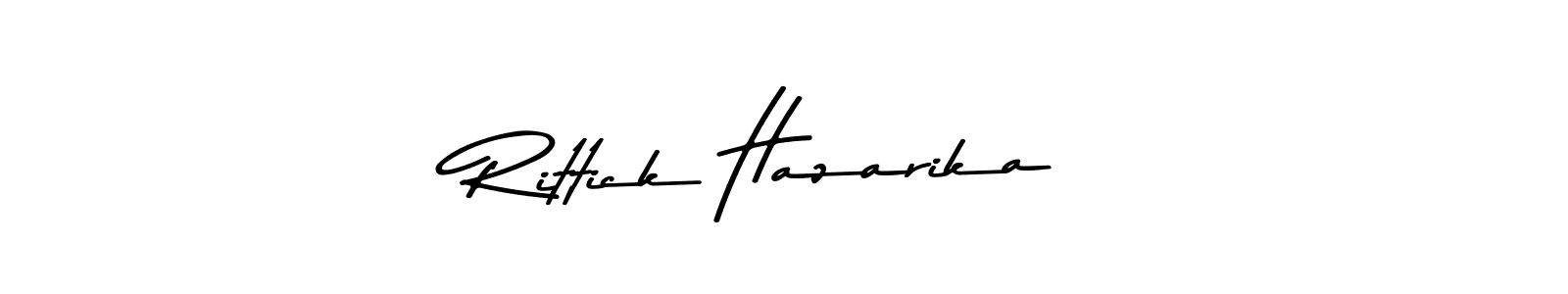 Rittick Hazarika stylish signature style. Best Handwritten Sign (Asem Kandis PERSONAL USE) for my name. Handwritten Signature Collection Ideas for my name Rittick Hazarika. Rittick Hazarika signature style 9 images and pictures png