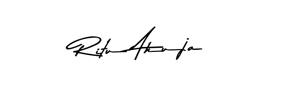 Design your own signature with our free online signature maker. With this signature software, you can create a handwritten (Asem Kandis PERSONAL USE) signature for name Ritu Ahuja. Ritu Ahuja signature style 9 images and pictures png