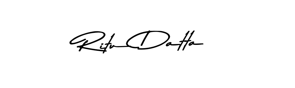 Make a beautiful signature design for name Ritu Datta. With this signature (Asem Kandis PERSONAL USE) style, you can create a handwritten signature for free. Ritu Datta signature style 9 images and pictures png