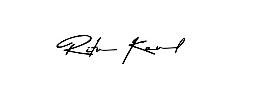 Ritu Koul stylish signature style. Best Handwritten Sign (Asem Kandis PERSONAL USE) for my name. Handwritten Signature Collection Ideas for my name Ritu Koul. Ritu Koul signature style 9 images and pictures png