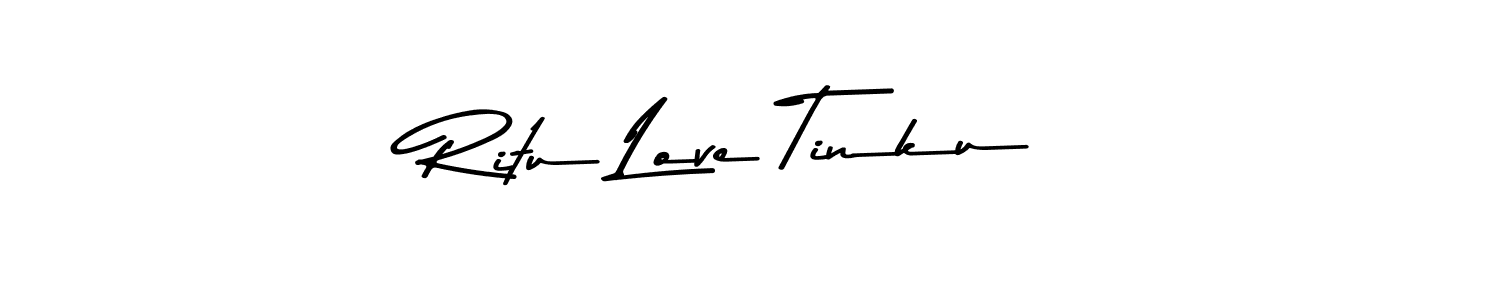 Create a beautiful signature design for name Ritu Love Tinku. With this signature (Asem Kandis PERSONAL USE) fonts, you can make a handwritten signature for free. Ritu Love Tinku signature style 9 images and pictures png