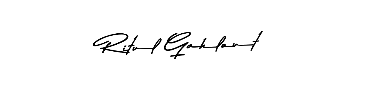 This is the best signature style for the Ritul Gahlout name. Also you like these signature font (Asem Kandis PERSONAL USE). Mix name signature. Ritul Gahlout signature style 9 images and pictures png