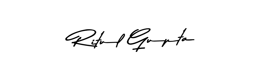 Make a beautiful signature design for name Ritul Gupta. With this signature (Asem Kandis PERSONAL USE) style, you can create a handwritten signature for free. Ritul Gupta signature style 9 images and pictures png