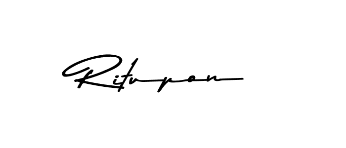 How to make Ritupon name signature. Use Asem Kandis PERSONAL USE style for creating short signs online. This is the latest handwritten sign. Ritupon signature style 9 images and pictures png