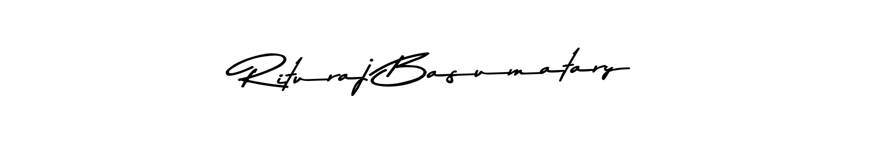 How to make Rituraj Basumatary name signature. Use Asem Kandis PERSONAL USE style for creating short signs online. This is the latest handwritten sign. Rituraj Basumatary signature style 9 images and pictures png