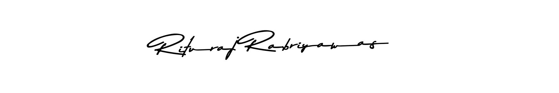 The best way (Asem Kandis PERSONAL USE) to make a short signature is to pick only two or three words in your name. The name Rituraj Rabriyawas include a total of six letters. For converting this name. Rituraj Rabriyawas signature style 9 images and pictures png