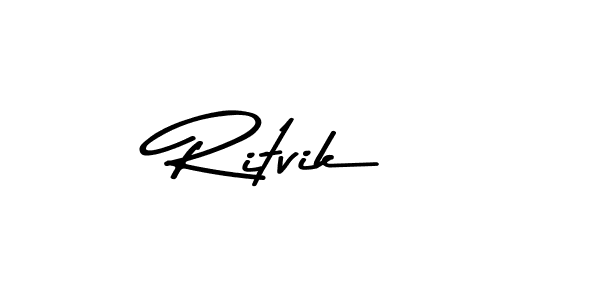 How to make Ritvik signature? Asem Kandis PERSONAL USE is a professional autograph style. Create handwritten signature for Ritvik name. Ritvik signature style 9 images and pictures png