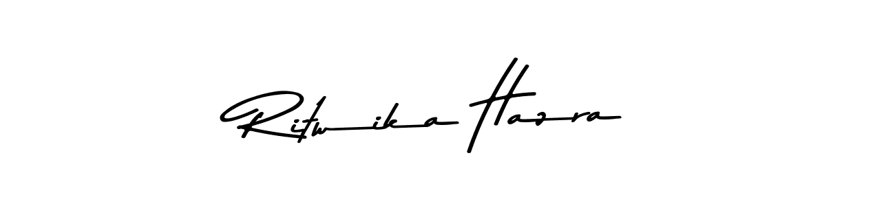 How to make Ritwika Hazra name signature. Use Asem Kandis PERSONAL USE style for creating short signs online. This is the latest handwritten sign. Ritwika Hazra signature style 9 images and pictures png