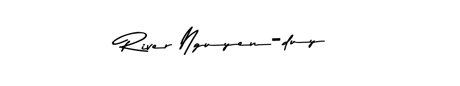 Also You can easily find your signature by using the search form. We will create River Nguyen-duy name handwritten signature images for you free of cost using Asem Kandis PERSONAL USE sign style. River Nguyen-duy signature style 9 images and pictures png
