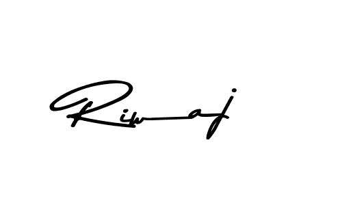 Design your own signature with our free online signature maker. With this signature software, you can create a handwritten (Asem Kandis PERSONAL USE) signature for name Riwaj. Riwaj signature style 9 images and pictures png