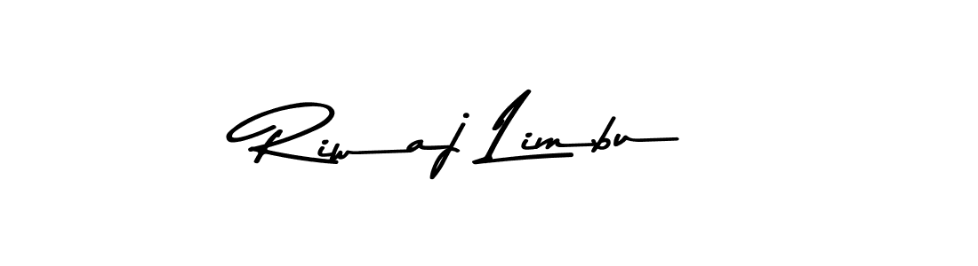 Design your own signature with our free online signature maker. With this signature software, you can create a handwritten (Asem Kandis PERSONAL USE) signature for name Riwaj Limbu. Riwaj Limbu signature style 9 images and pictures png