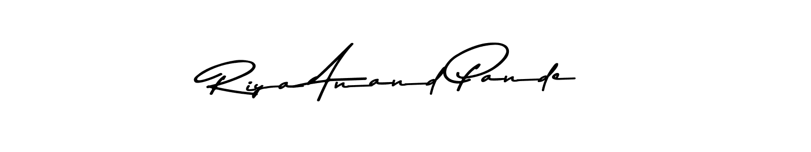 You can use this online signature creator to create a handwritten signature for the name Riya Anand Pande. This is the best online autograph maker. Riya Anand Pande signature style 9 images and pictures png