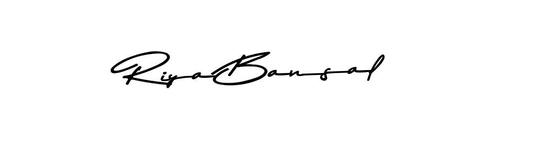 Make a beautiful signature design for name Riya Bansal. With this signature (Asem Kandis PERSONAL USE) style, you can create a handwritten signature for free. Riya Bansal signature style 9 images and pictures png