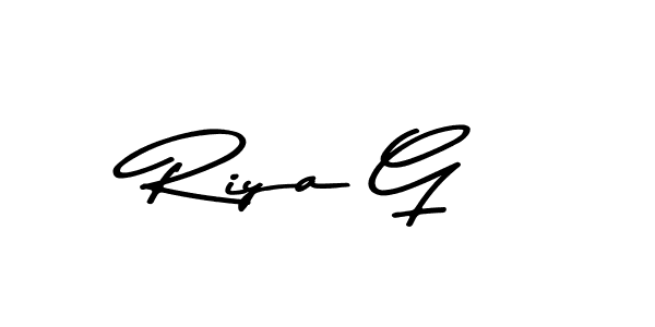 You should practise on your own different ways (Asem Kandis PERSONAL USE) to write your name (Riya G) in signature. don't let someone else do it for you. Riya G signature style 9 images and pictures png