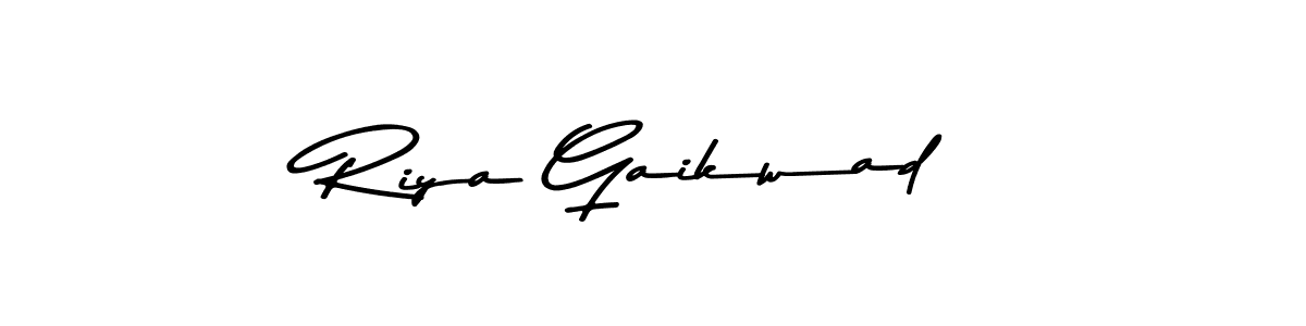 Design your own signature with our free online signature maker. With this signature software, you can create a handwritten (Asem Kandis PERSONAL USE) signature for name Riya Gaikwad. Riya Gaikwad signature style 9 images and pictures png