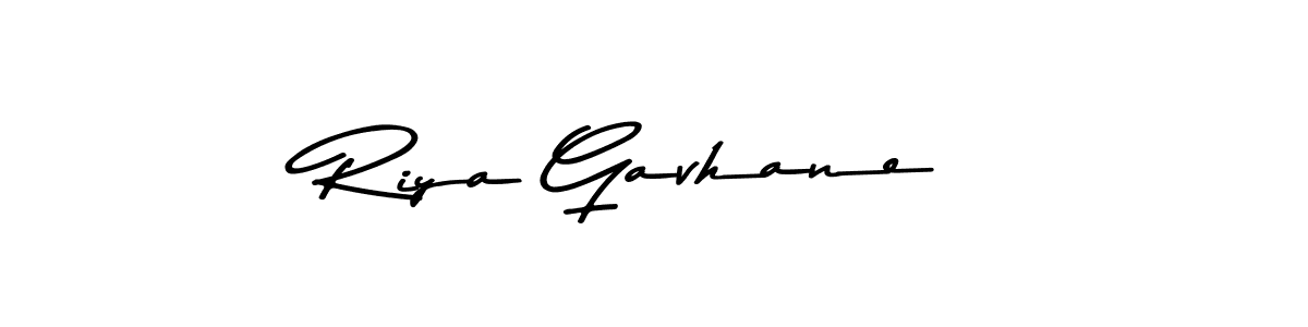 Design your own signature with our free online signature maker. With this signature software, you can create a handwritten (Asem Kandis PERSONAL USE) signature for name Riya Gavhane. Riya Gavhane signature style 9 images and pictures png