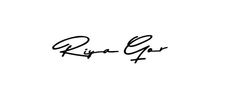 Also You can easily find your signature by using the search form. We will create Riya Gor name handwritten signature images for you free of cost using Asem Kandis PERSONAL USE sign style. Riya Gor signature style 9 images and pictures png