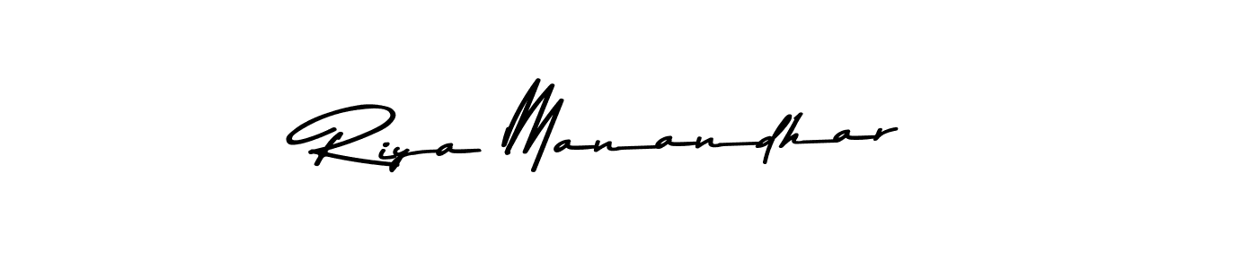You should practise on your own different ways (Asem Kandis PERSONAL USE) to write your name (Riya Manandhar) in signature. don't let someone else do it for you. Riya Manandhar signature style 9 images and pictures png