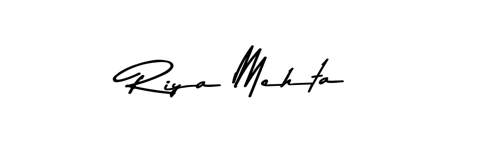 Make a beautiful signature design for name Riya Mehta. With this signature (Asem Kandis PERSONAL USE) style, you can create a handwritten signature for free. Riya Mehta signature style 9 images and pictures png