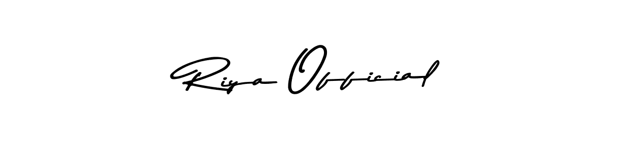 Also You can easily find your signature by using the search form. We will create Riya Official name handwritten signature images for you free of cost using Asem Kandis PERSONAL USE sign style. Riya Official signature style 9 images and pictures png
