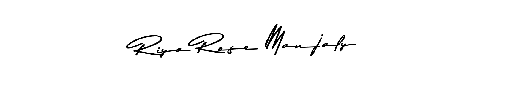 This is the best signature style for the Riya Rose Manjaly name. Also you like these signature font (Asem Kandis PERSONAL USE). Mix name signature. Riya Rose Manjaly signature style 9 images and pictures png