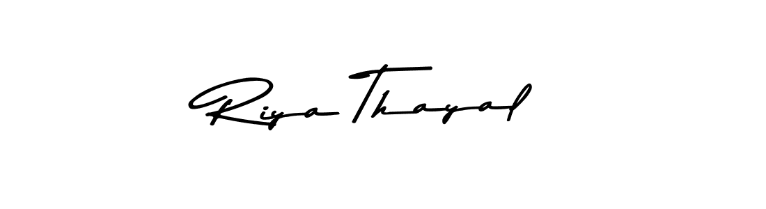 Create a beautiful signature design for name Riya Thayal. With this signature (Asem Kandis PERSONAL USE) fonts, you can make a handwritten signature for free. Riya Thayal signature style 9 images and pictures png
