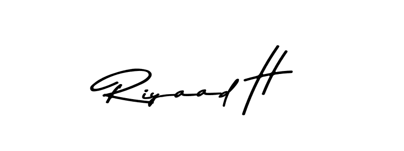 Riyaad H stylish signature style. Best Handwritten Sign (Asem Kandis PERSONAL USE) for my name. Handwritten Signature Collection Ideas for my name Riyaad H. Riyaad H signature style 9 images and pictures png
