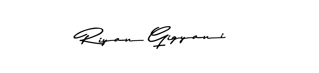 Use a signature maker to create a handwritten signature online. With this signature software, you can design (Asem Kandis PERSONAL USE) your own signature for name Riyan Gigyani. Riyan Gigyani signature style 9 images and pictures png