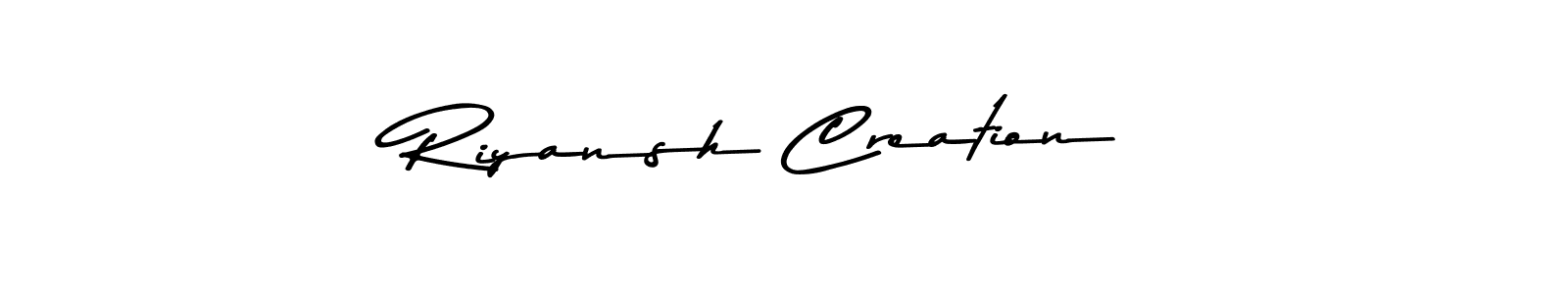Use a signature maker to create a handwritten signature online. With this signature software, you can design (Asem Kandis PERSONAL USE) your own signature for name Riyansh Creation. Riyansh Creation signature style 9 images and pictures png