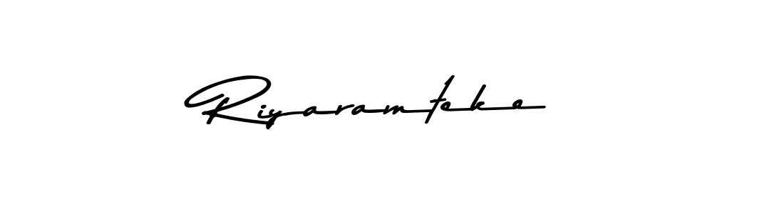 Make a beautiful signature design for name Riyaramteke. With this signature (Asem Kandis PERSONAL USE) style, you can create a handwritten signature for free. Riyaramteke signature style 9 images and pictures png