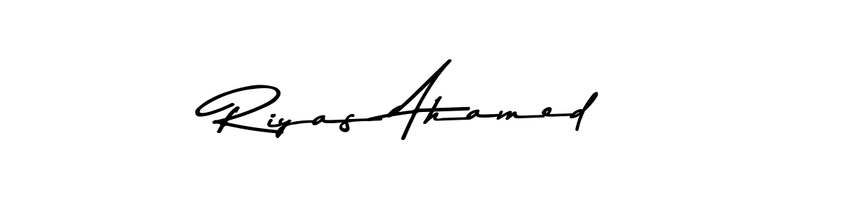 Design your own signature with our free online signature maker. With this signature software, you can create a handwritten (Asem Kandis PERSONAL USE) signature for name Riyas Ahamed. Riyas Ahamed signature style 9 images and pictures png