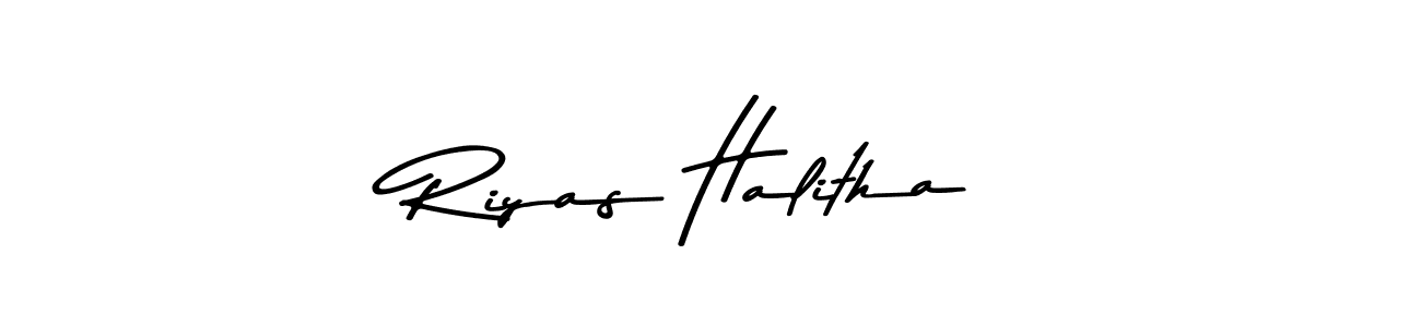 Make a beautiful signature design for name Riyas Halitha. Use this online signature maker to create a handwritten signature for free. Riyas Halitha signature style 9 images and pictures png
