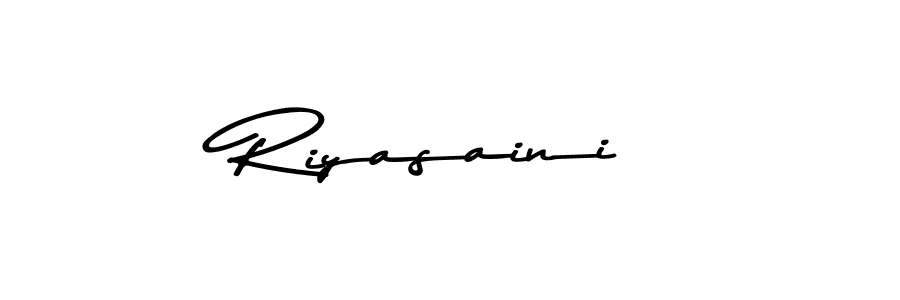 How to make Riyasaini name signature. Use Asem Kandis PERSONAL USE style for creating short signs online. This is the latest handwritten sign. Riyasaini signature style 9 images and pictures png