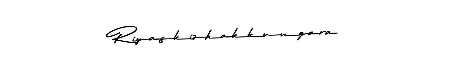 Create a beautiful signature design for name Riyaskizhakkungara. With this signature (Asem Kandis PERSONAL USE) fonts, you can make a handwritten signature for free. Riyaskizhakkungara signature style 9 images and pictures png