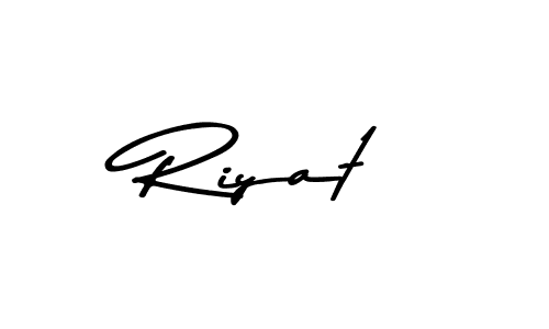 Design your own signature with our free online signature maker. With this signature software, you can create a handwritten (Asem Kandis PERSONAL USE) signature for name Riyat. Riyat signature style 9 images and pictures png